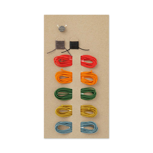 TRAVELER’S notebook Refill 010 – Repair Kit with 5 elastic bands and 1 tin fastener