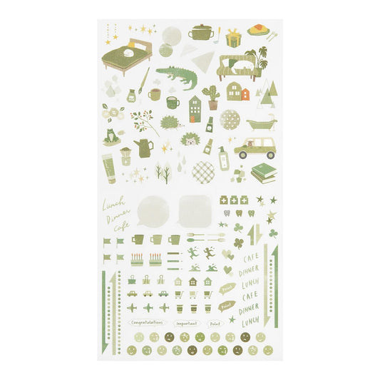 Midori Planner Stickers – Colour Series | Moss Green