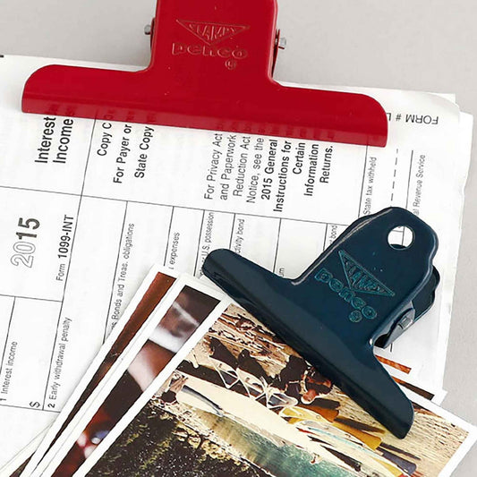 Penco red steel clip for papers and books