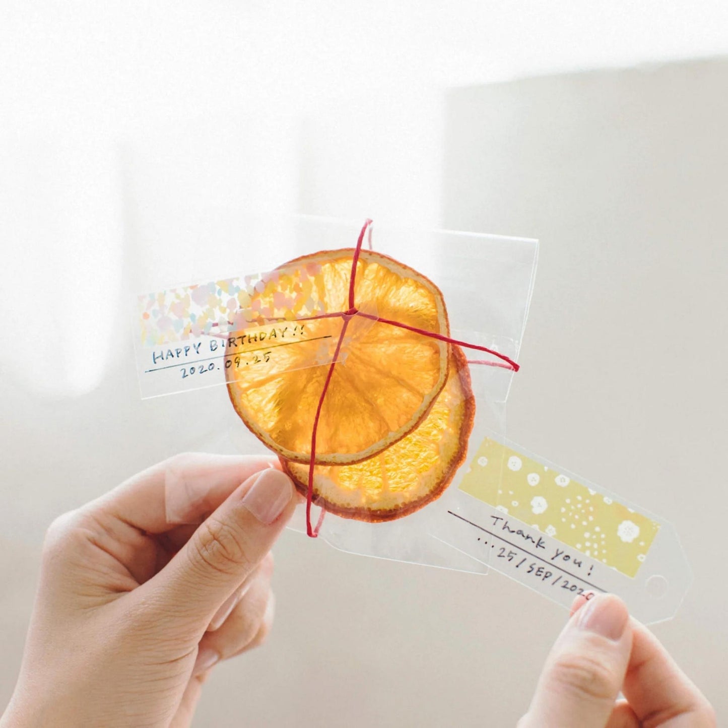 KITTA Clear PET Tape - Confetti booklet with four colourful transparent PET strip designs