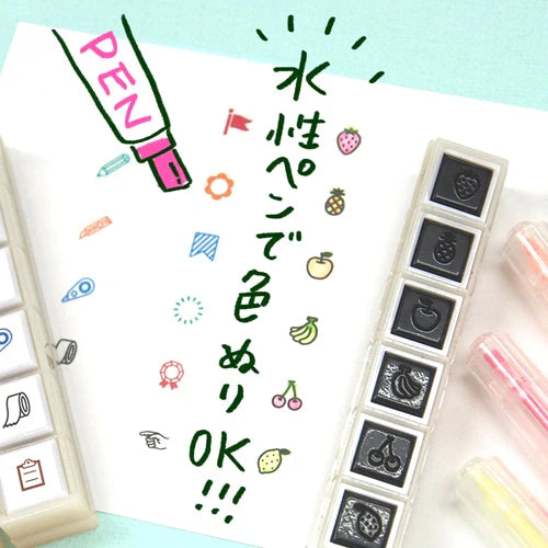 Kodomo no Kao Pochitto6 Push-Button Stamp – Fruit