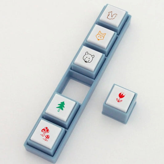 Kodomo no Kao Pochitto Pick Push-Button Stamp | Friends of the Forest