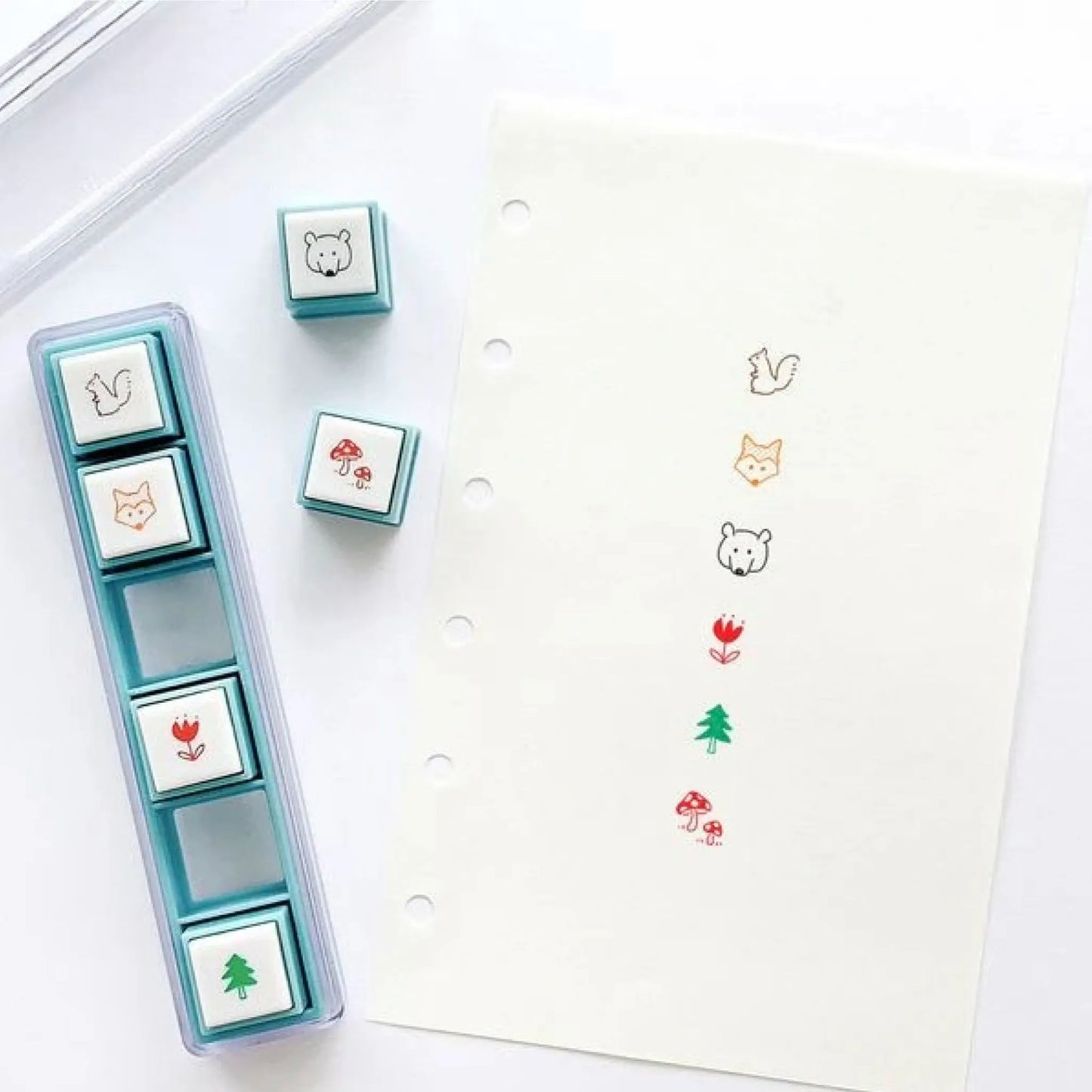 Kodomo no Kao Pochitto Pick Push-Button Stamp – Friends of the Forest