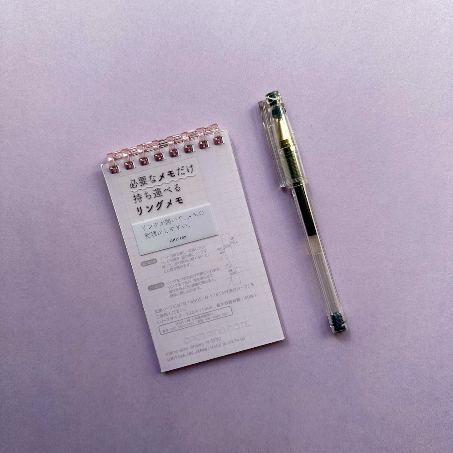 Lihit Lab Open Ring Notebook - Memo Size