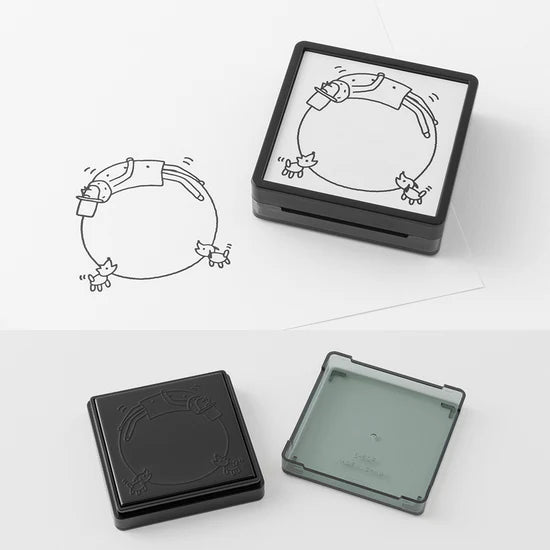 Midori Pre-Inked Ojisan 30th Anniversary Paintable Stamp – Ball