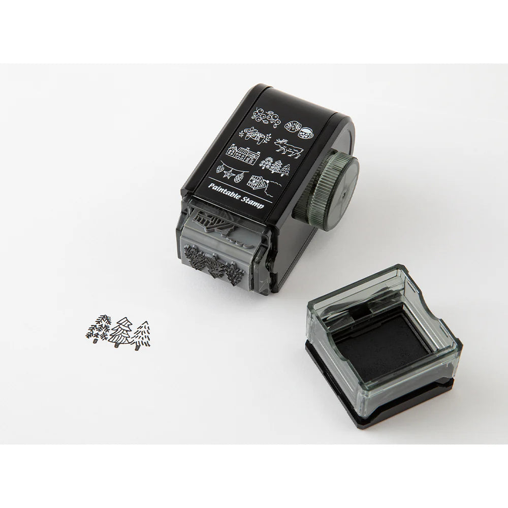 Midori Pre-Inked Paintable Rotating Stamp Dial – Nordic Motif