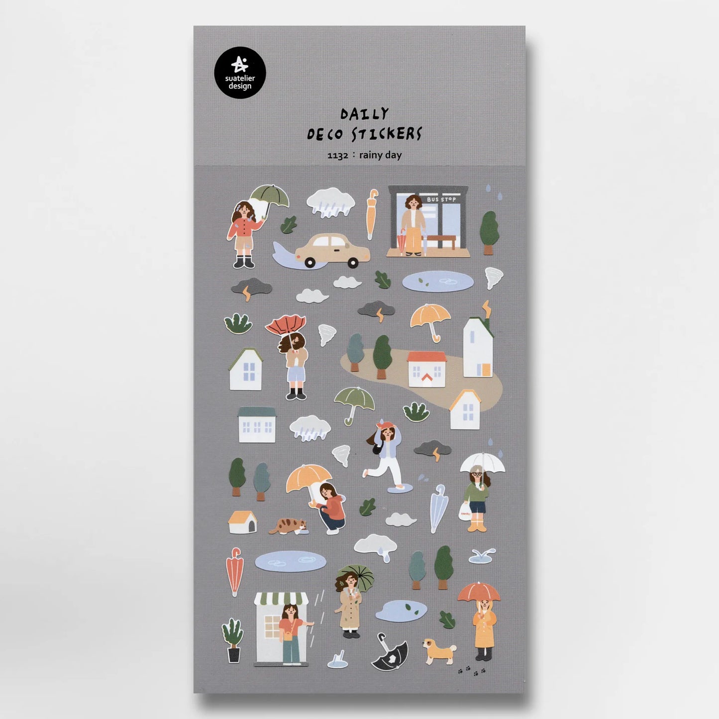 Suatelier Daily Deco Stickers - 1132 - Rainy Day