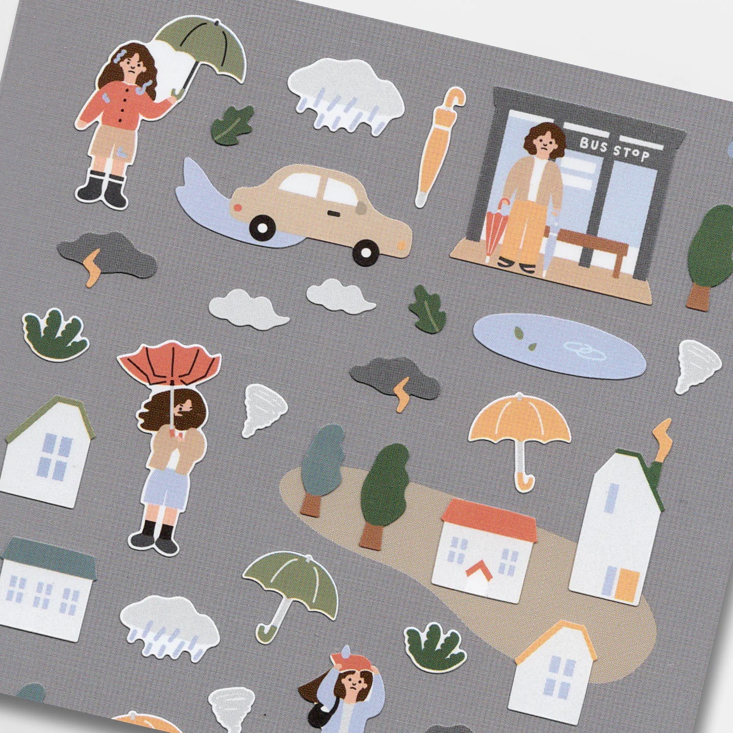 Suatelier Daily Deco Stickers - 1132 - Rainy Day