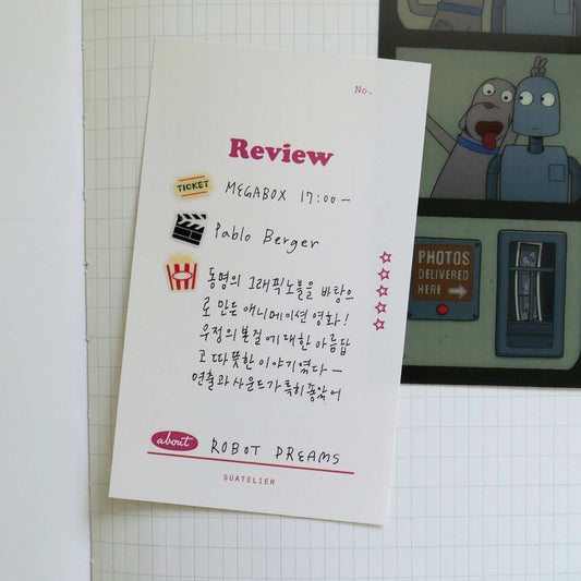 suatelier mini series movie night stickers popcorn cinema planner stickers korea