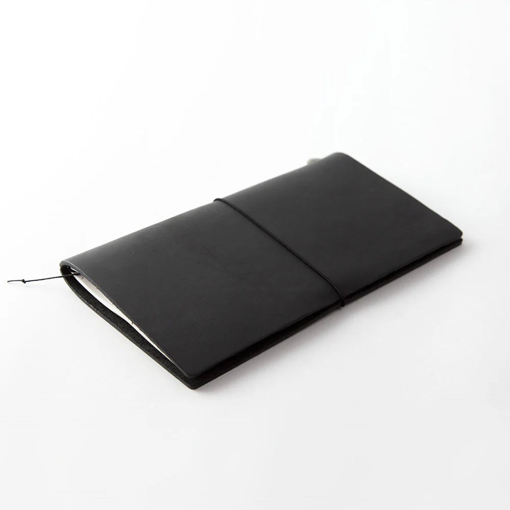 Black Traveler’s Notebook Regular Size – leather cover set with refill and spare band, in stock South Africa