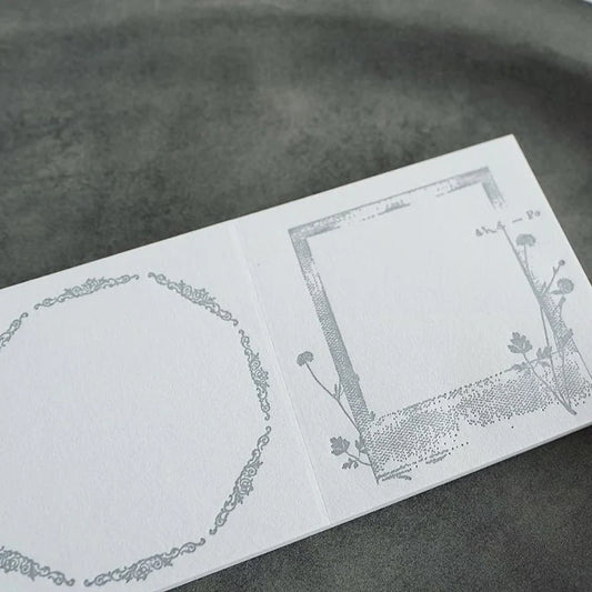 Yohaku Perforated Letterpress Memo Pad – Grey Frames