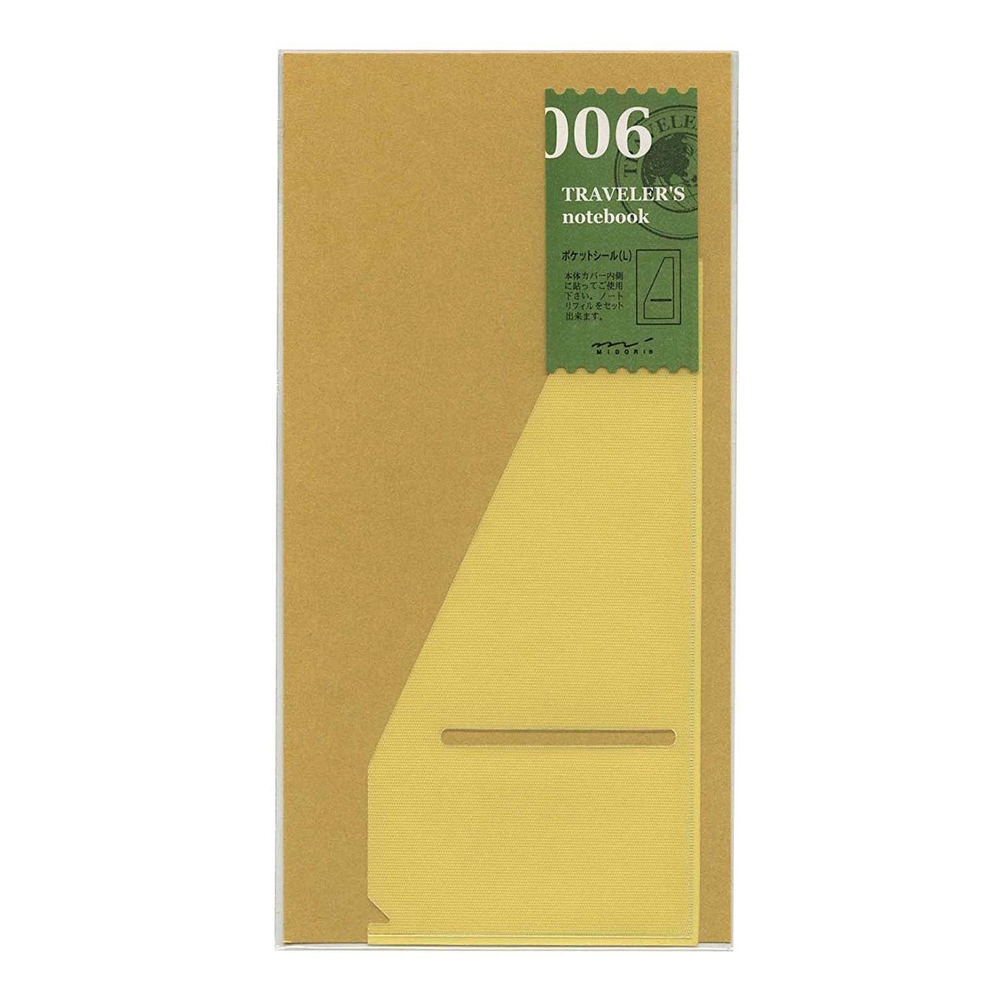 TRAVELER’S notebook Refill 006 – PVC pocket sticker for inserting extra refills