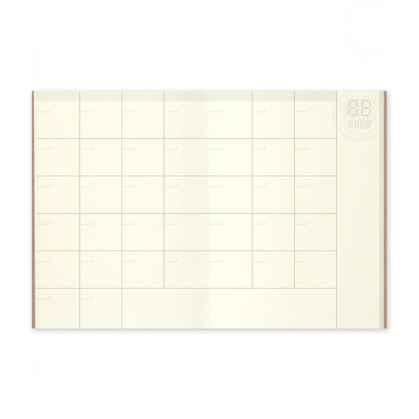TRAVELER’S notebook Refill 006 Undated Monthly Diary | Passport Size with 14 months of monthly planning pages