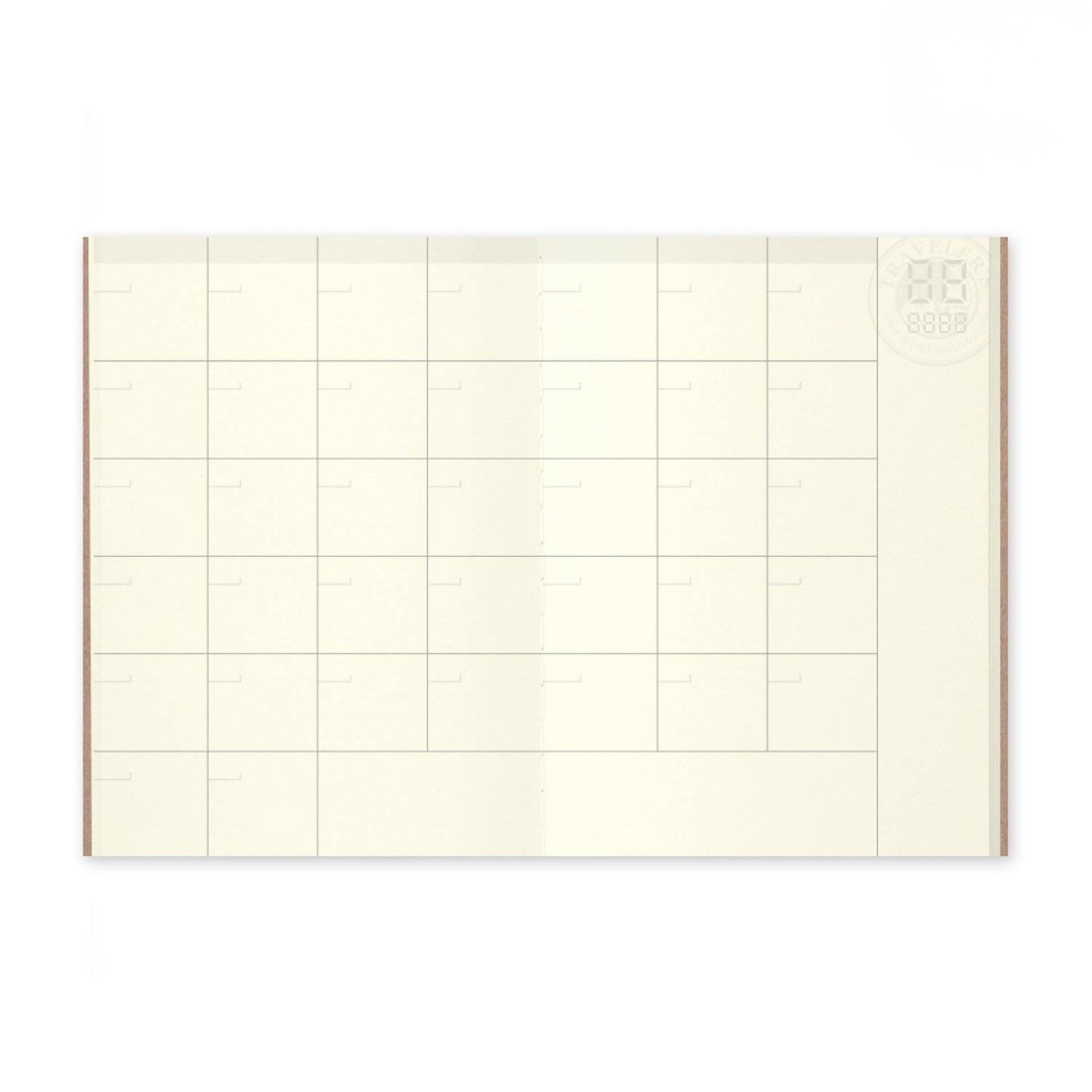 TRAVELER’S notebook Refill 006 Undated Monthly Diary | Passport Size with 14 months of monthly planning pages