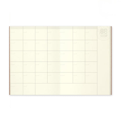 TRAVELER’S notebook Refill 006 Undated Monthly Diary | Passport Size with 14 months of monthly planning pages