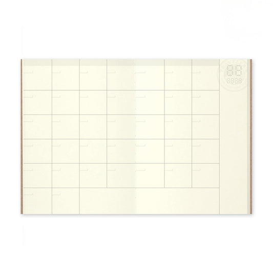 TRAVELER’S notebook Refill 006 Undated Monthly Diary | Passport Size with 14 months of monthly planning pages