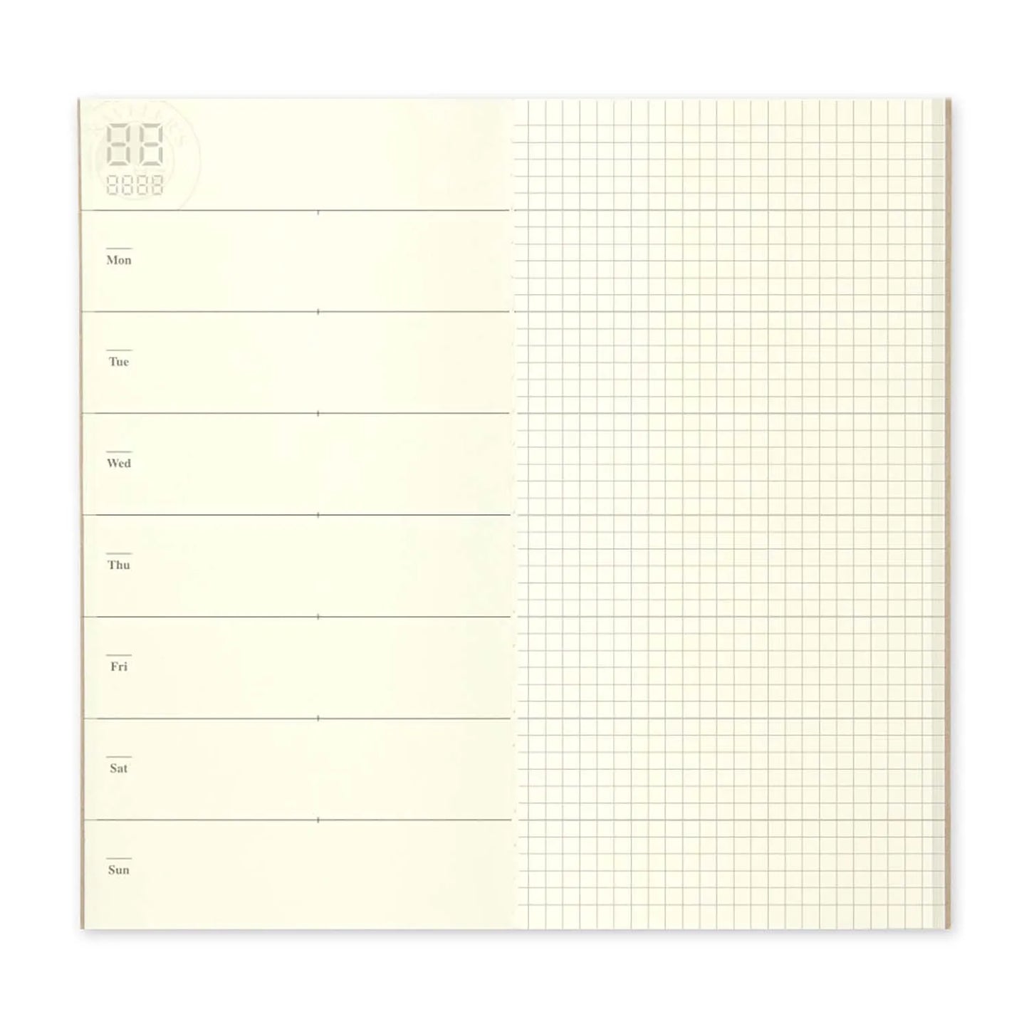 Traveler’s Notebook Refill 019 – Free Diary Weekly & Grid | Regular Size