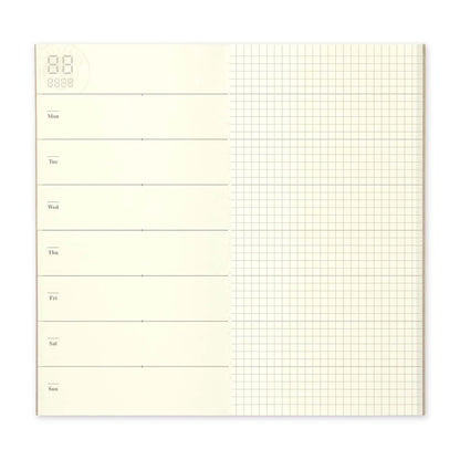 Traveler’s Notebook Refill 019 – Free Diary Weekly & Grid | Regular Size