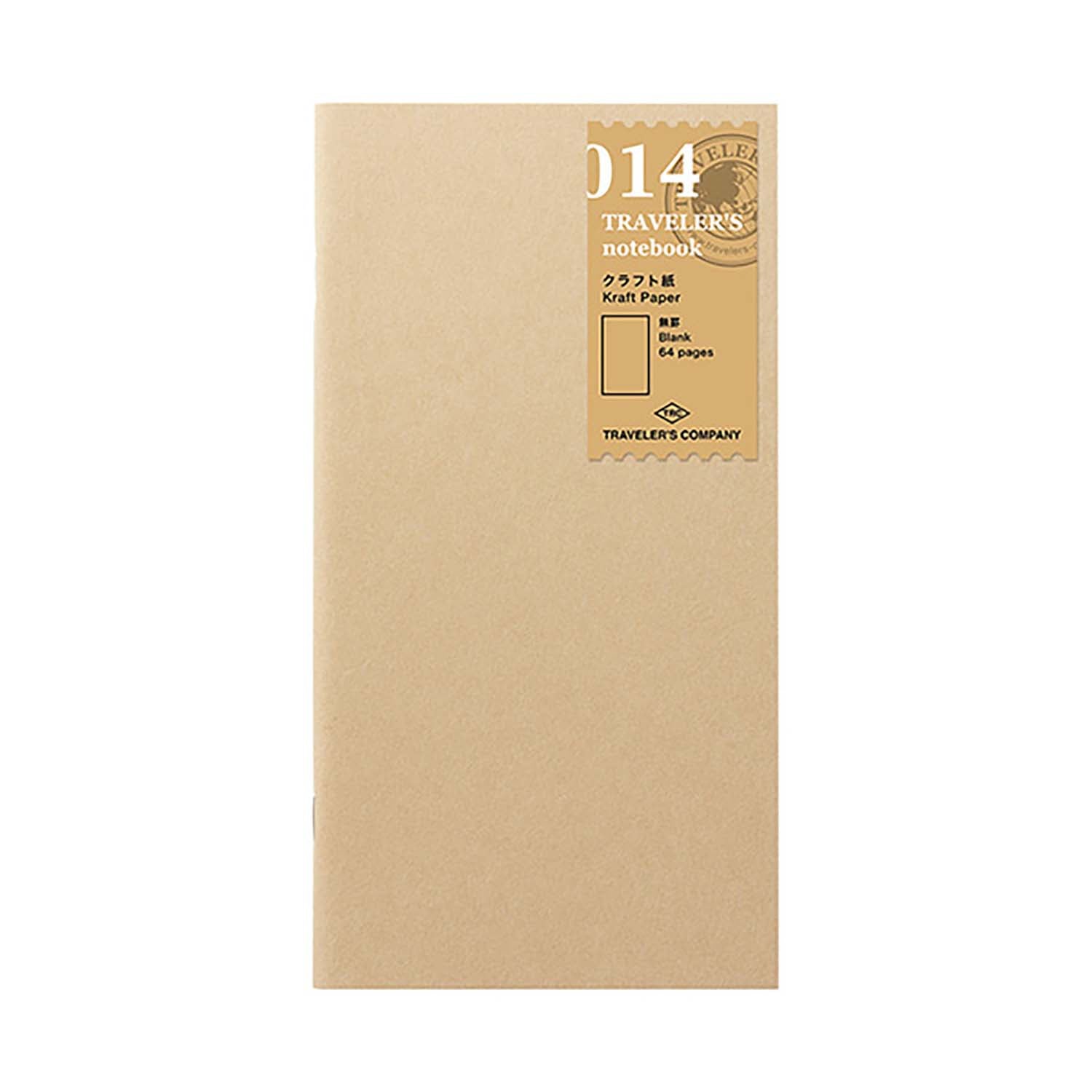 TRAVELER’S notebook refill 014 Kraft Paper – blank insert with 64 pages for Regular Size