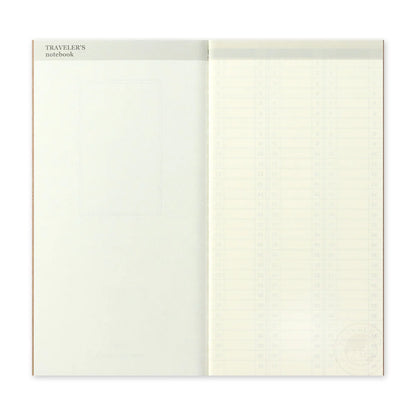 TRAVELER'S notebook Refill 018 – Undated Weekly Vertical Diary | Regular