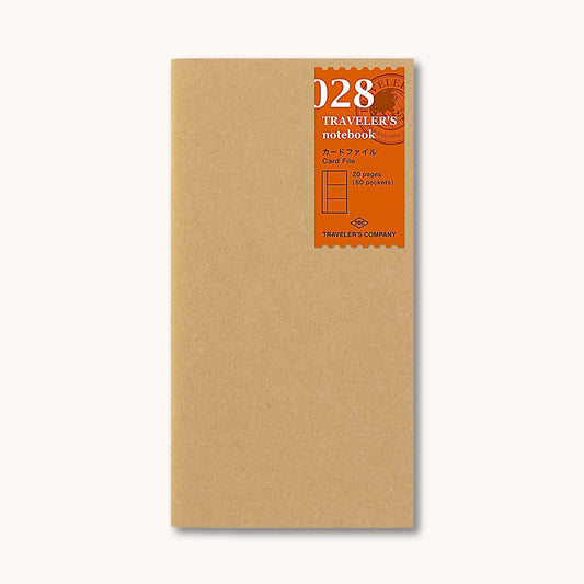 TRAVELER’S Notebook Regular Refill 028 Card File with 20 pages and 60 card pockets
