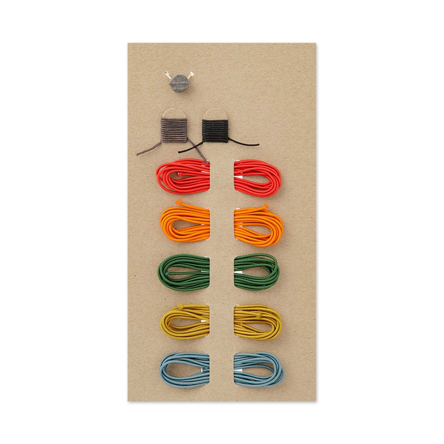 TRAVELER’S notebook Refill 010 – Repair Kit with 5 elastic bands and 1 tin fastener