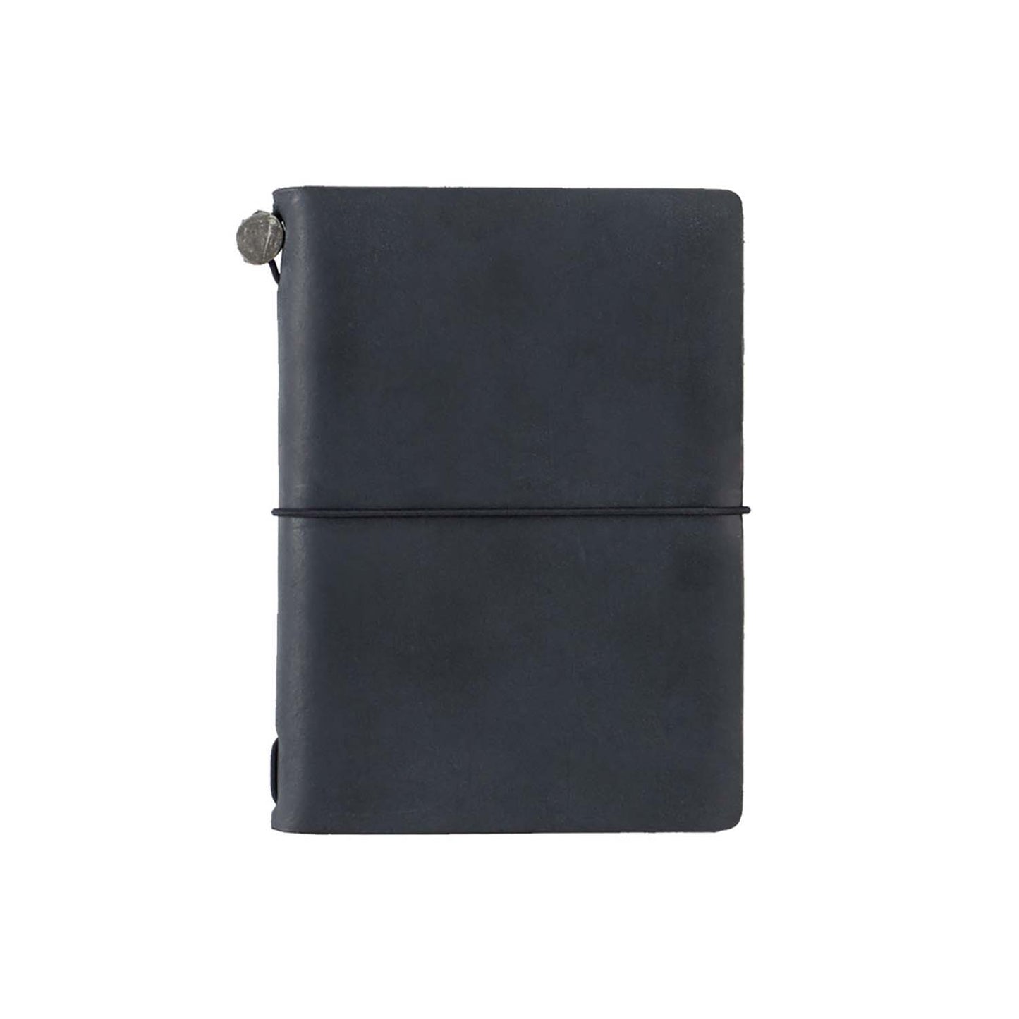 TRAVELER’S notebook Black Passport Size leather cover by TRAVELER’S Company with blank refill, cotton bag and spare band