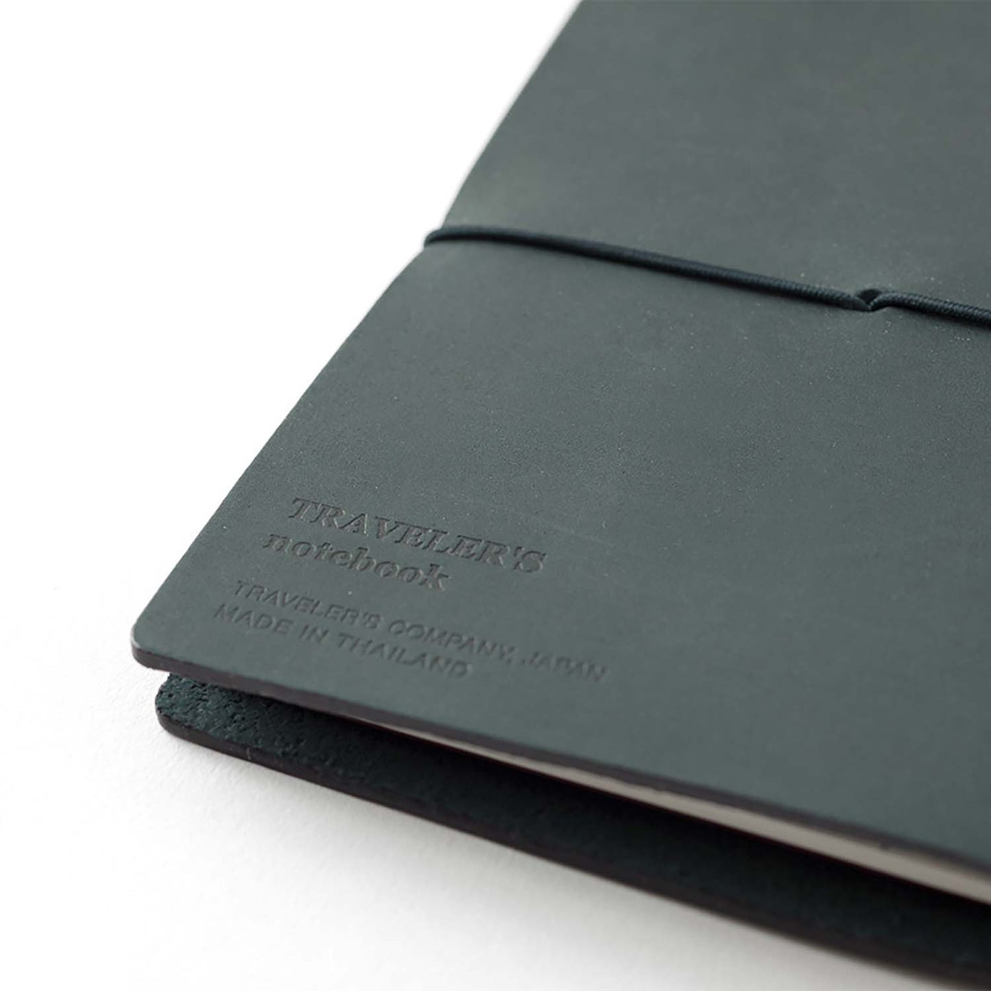 TRAVELER’S Company Passport Size notebook in Blue with elastic band and smooth leather cover