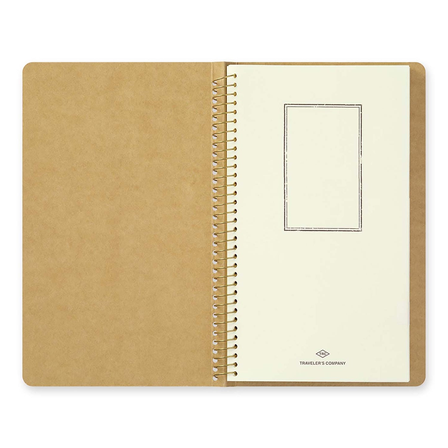 TRC Spiral Ring Notebook A5 Slim with kraft cover and internal paper pocket pages