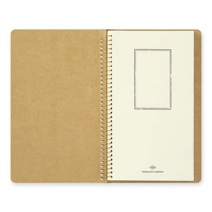 TRC Spiral Ring Notebook A5 Slim with kraft cover and internal paper pocket pages