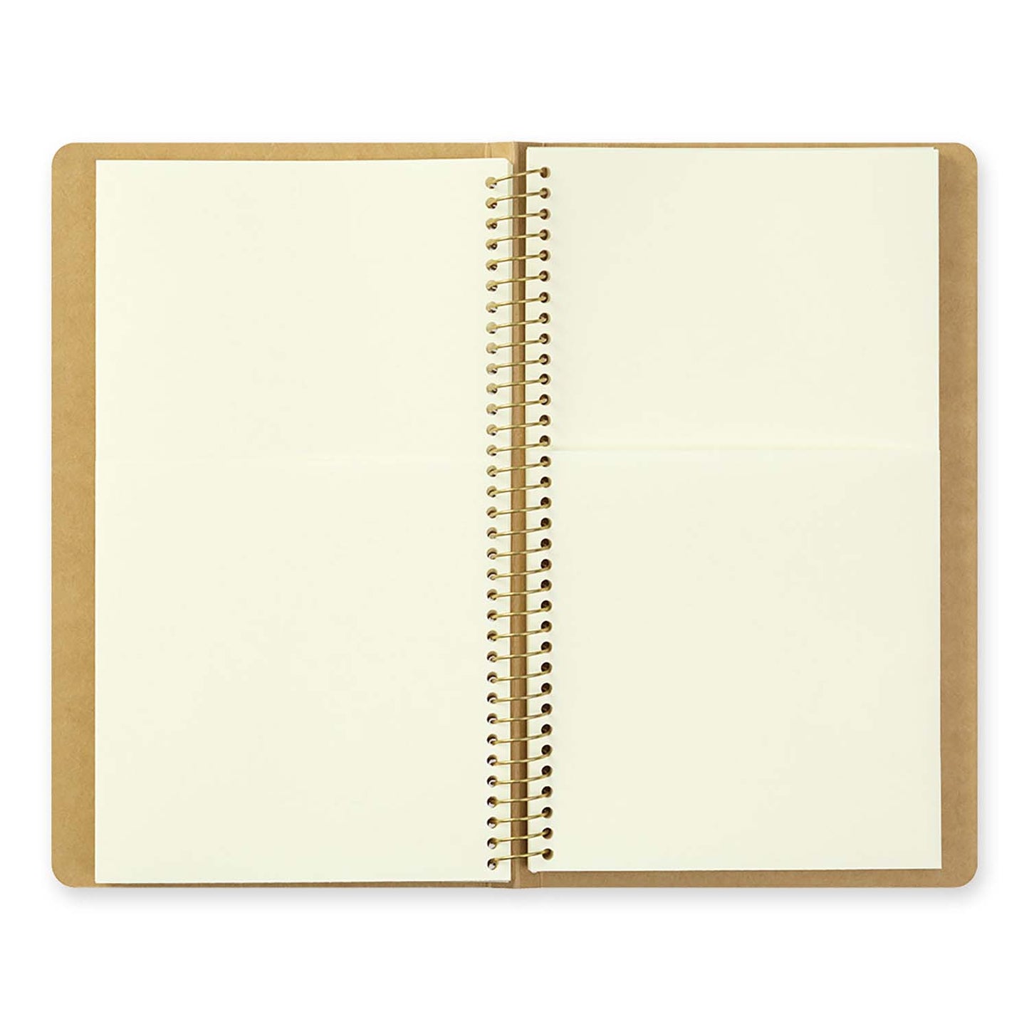 TRC Spiral Ring Notebook A5 Slim with kraft cover and internal paper pocket pages