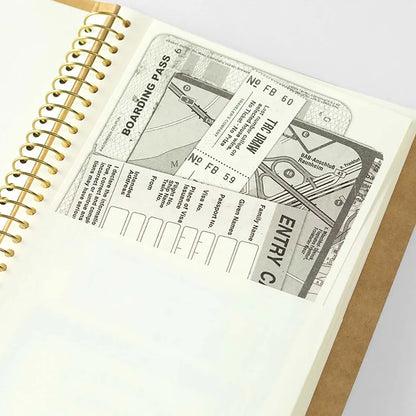 TRC Spiral Ring Notebook A5 Slim with kraft cover and internal paper pocket pages