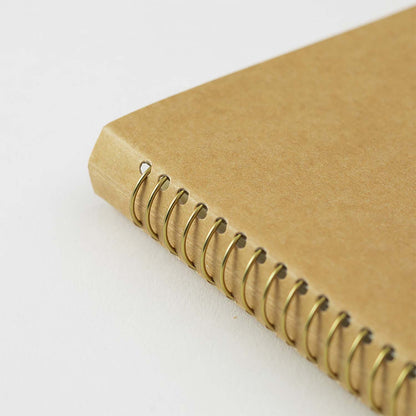 TRC Spiral Ring Notebook A5 Slim with kraft cover and internal paper pocket pages