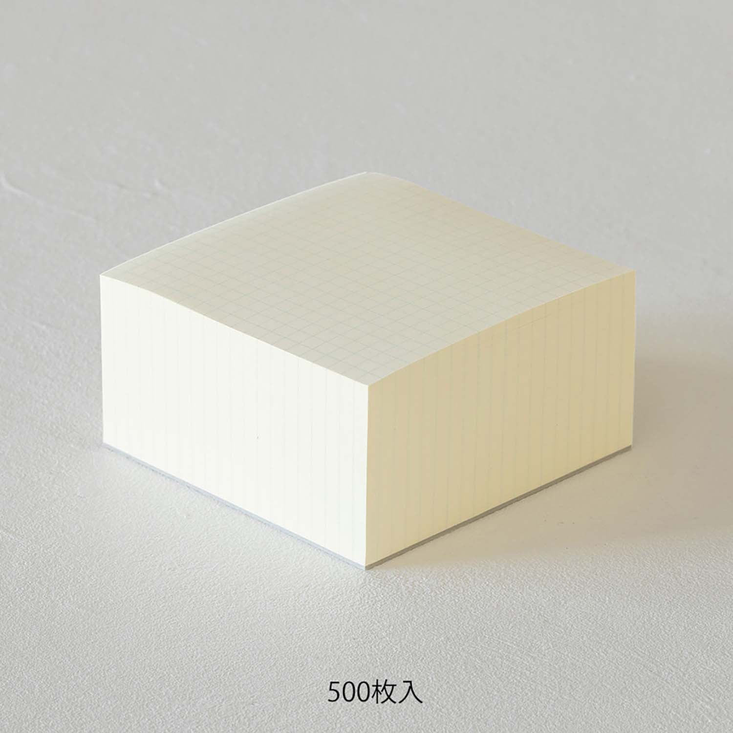 MD Product grid block memo pad with cream MD Paper sheets in a compact square format