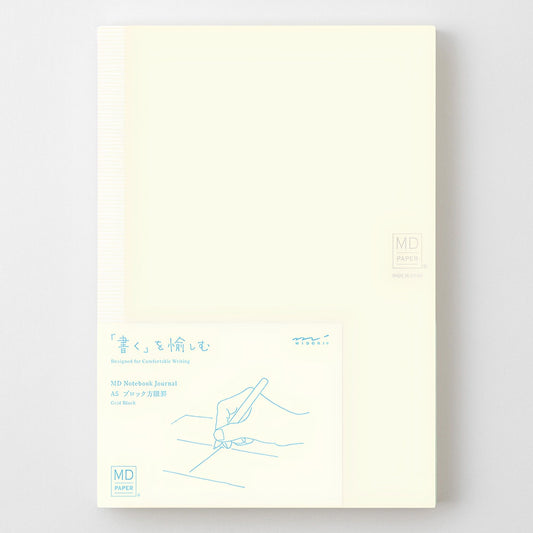 MD Notebook Journal A5 with grid block layout and cream MD Paper pages
