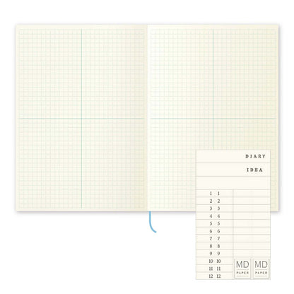 MD Notebook Journal A5 with grid block layout and cream MD Paper pages