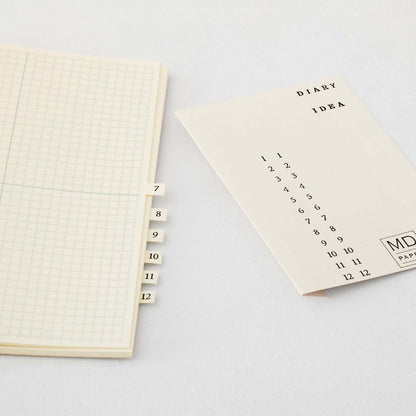 MD Notebook Journal A5 with grid block layout and cream MD Paper pages