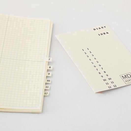 MD Notebook Journal A5 with grid block layout and cream MD Paper pages