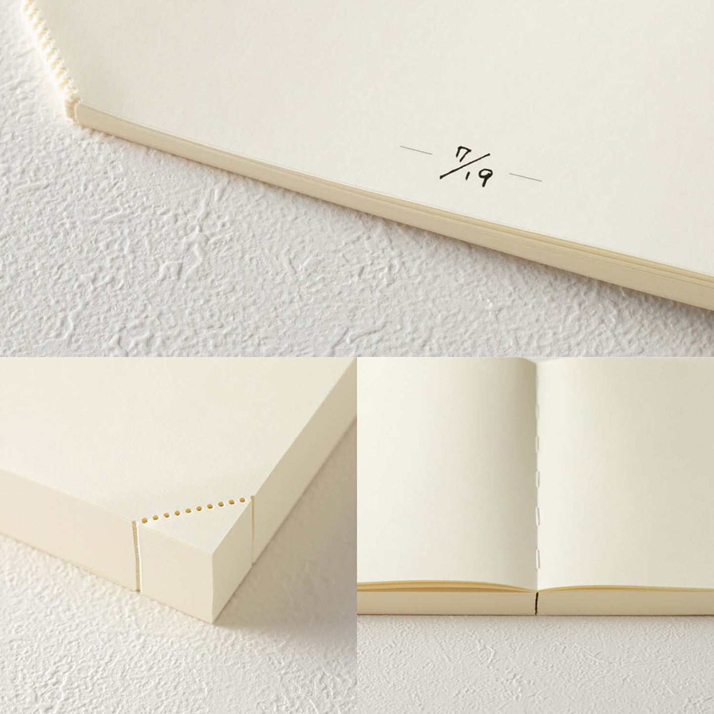MD Product A5 Codex 1 Day 1 Page blank notebook journal with cream MD Paper pages and exposed spine