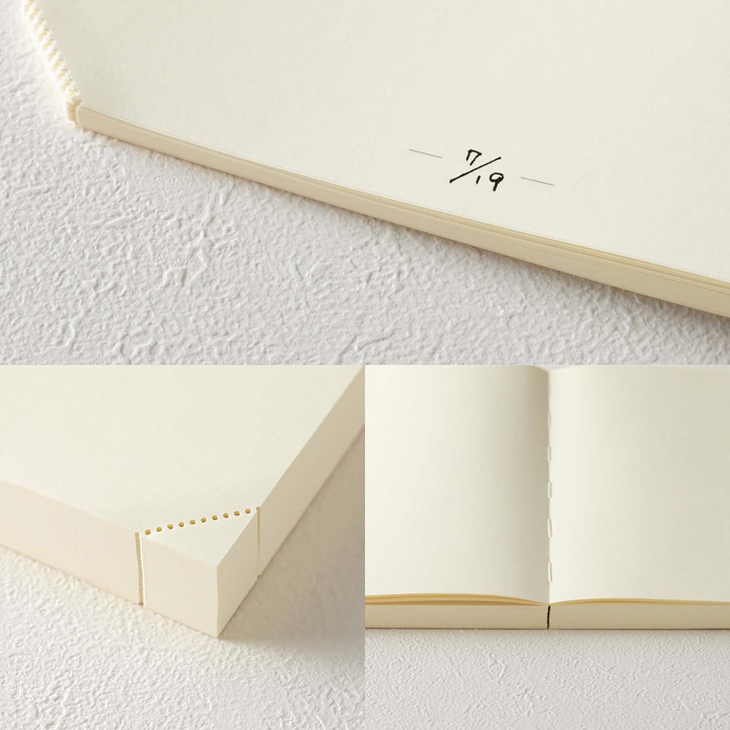 MD Product A5 Codex 1 Day 1 Page blank notebook journal with cream MD Paper pages and exposed spine