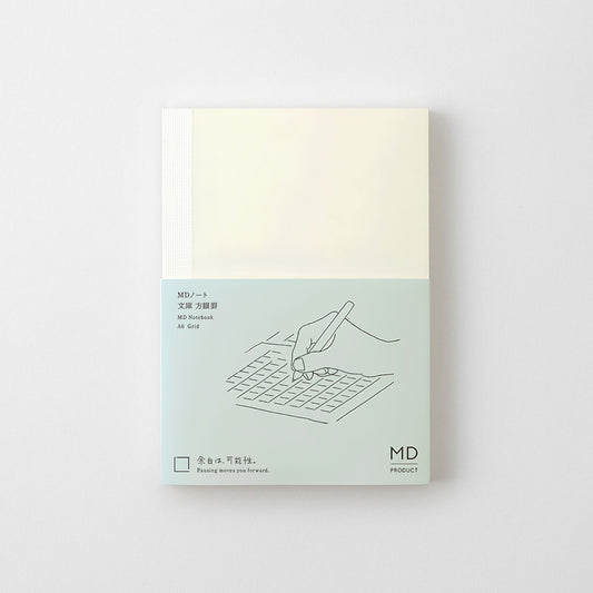 MD Notebook A6 with 5mm grid pages and cream MD Paper