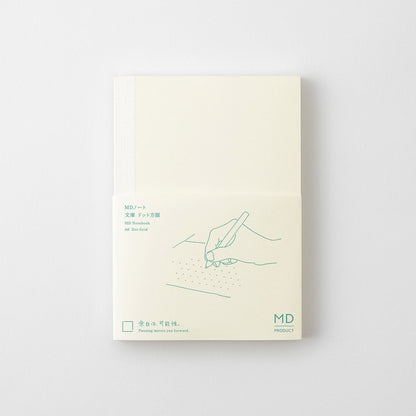 MD Notebook A6 with 5mm dot grid pages and cream MD Paper