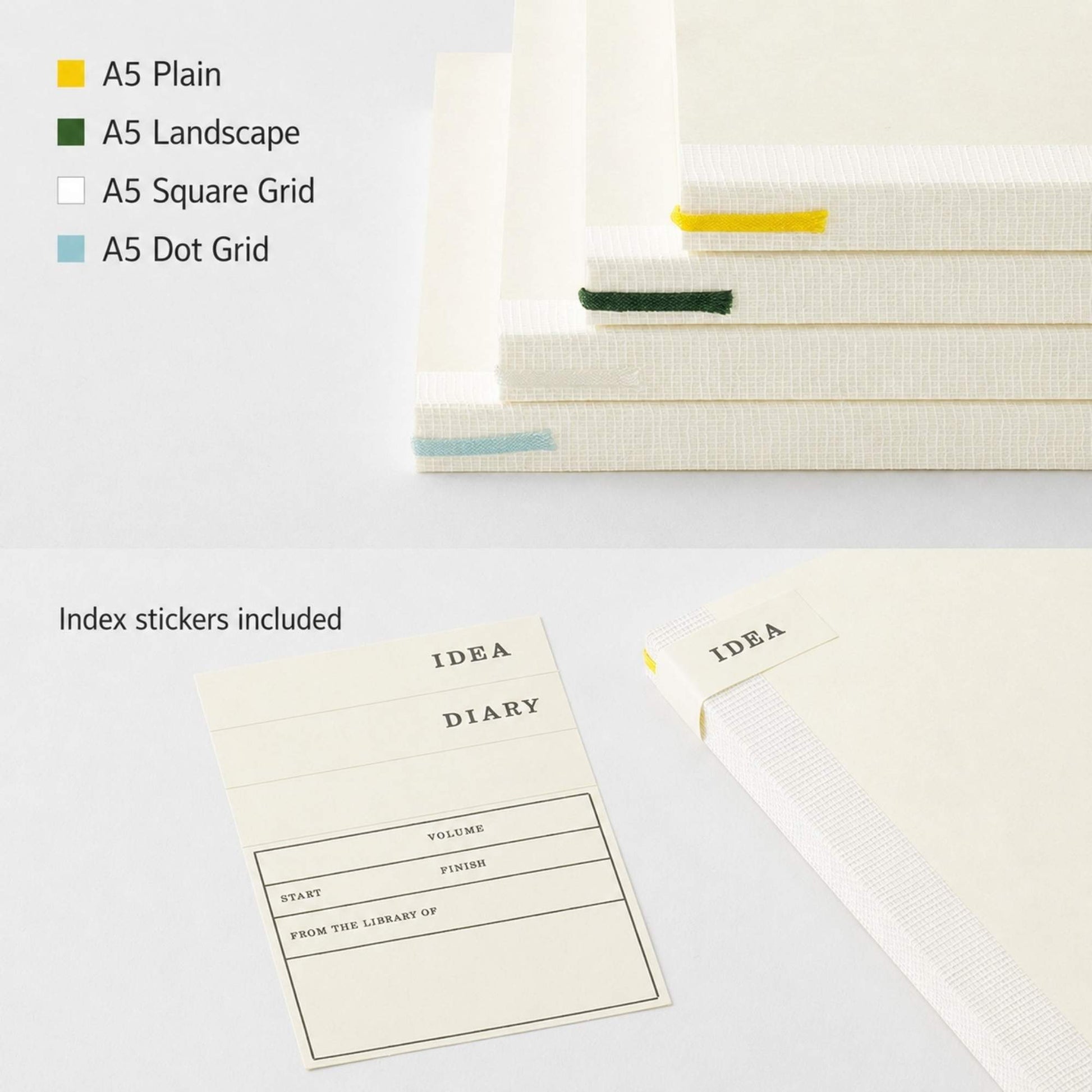MD Notebook A5 with lined cream MD Paper pages and minimalist cover