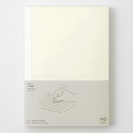 MD Notebook A5 with lined cream MD Paper pages and minimalist cover