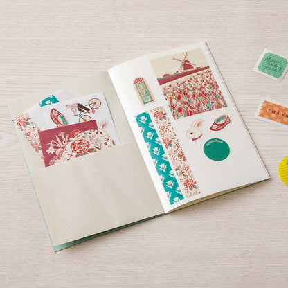 Midori Sticker Book with Pockets | Light Blue