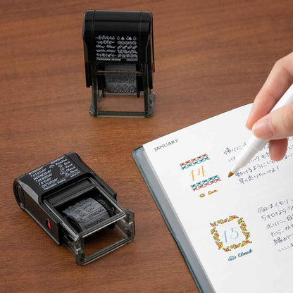 Midori Pre-Inked Paintable Rotating Stamp – Decorate
