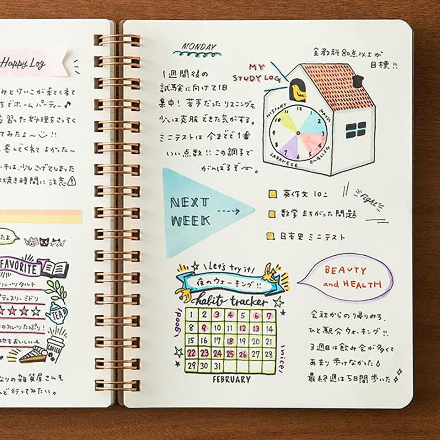 Midori Pre-Inked Paintable Stamp | Calendar