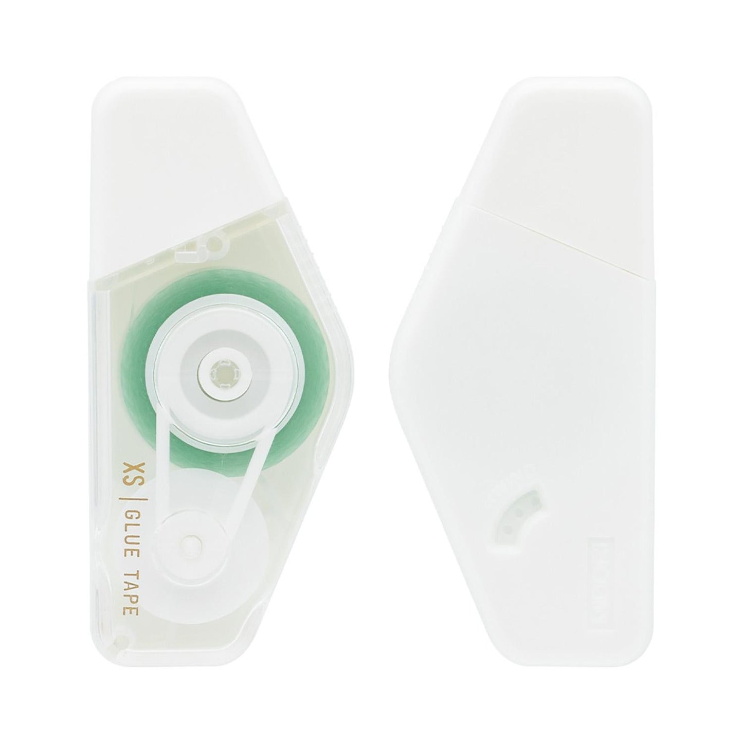 Glue tape with dispenser on a white background