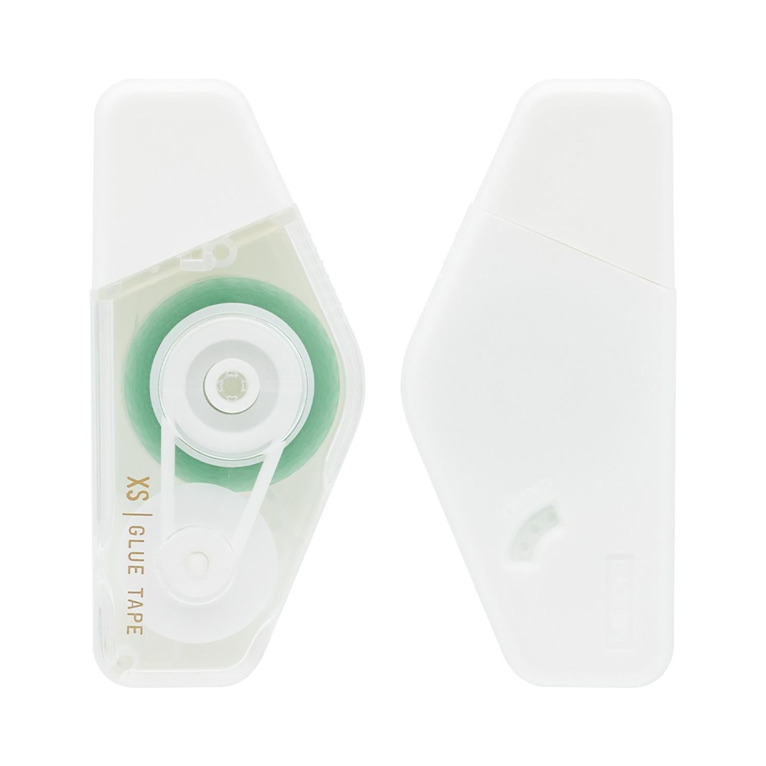Glue tape with dispenser on a white background
