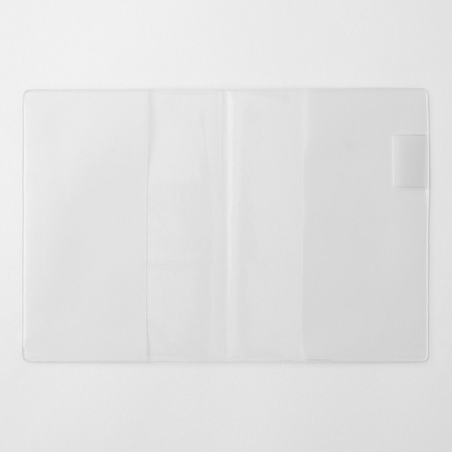 Clear PVC cover designed for the MD Notebook A6 with integrated pen holder